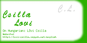 csilla lovi business card